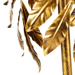 Vintage Stehlampe Antik Gold mit grünem Schirm - Linden