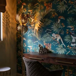 Vintage Stehlampe Gold - Botanica Simplo