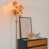 Vintage Stehlampe Gold 2-Licht - Botanica