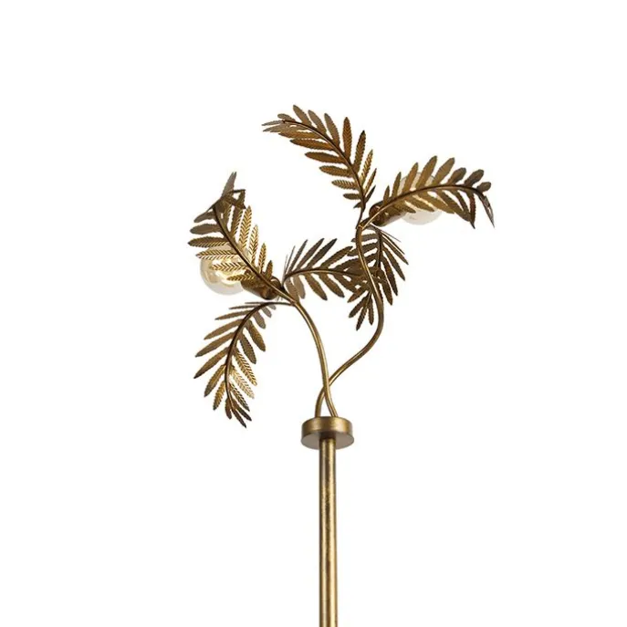 Vintage Stehlampe Gold 2-Licht - Botanica