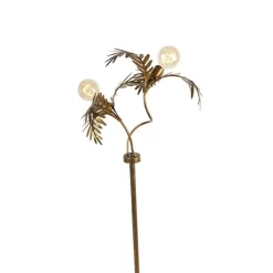 Vintage Stehlampe Gold 2-Licht - Botanica