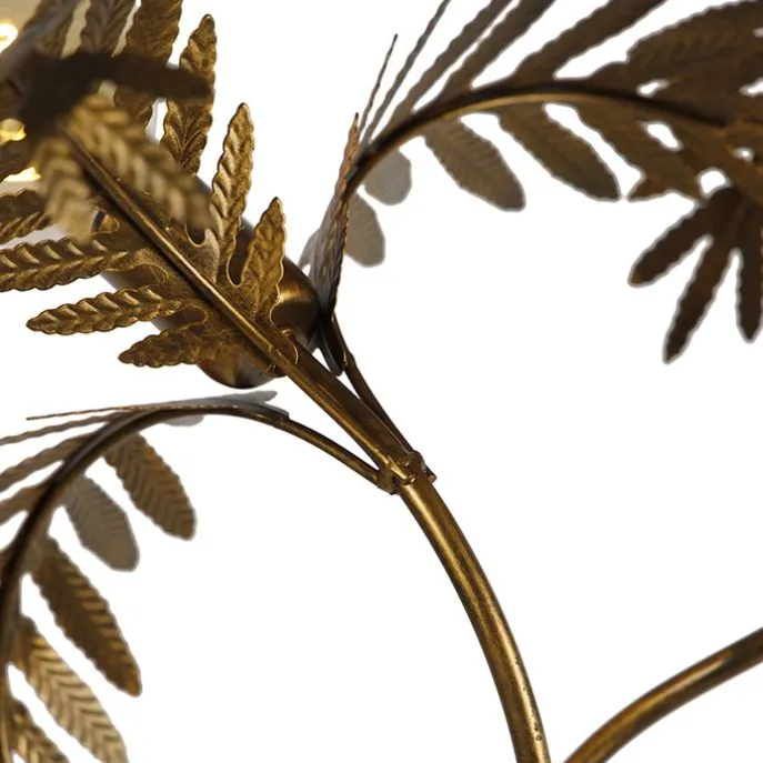 Vintage Stehlampe Gold 2-Licht - Botanica