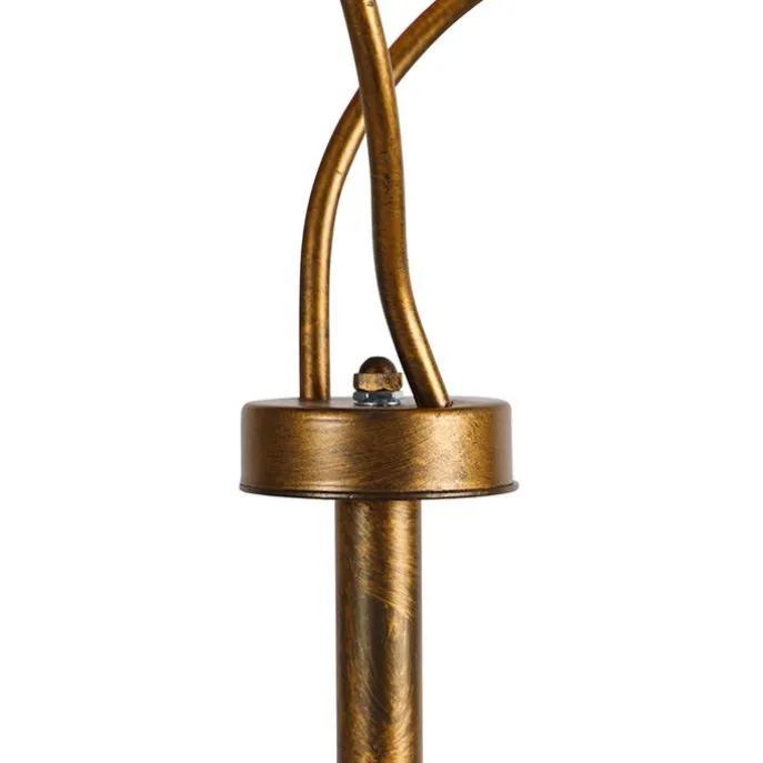 Vintage Stehlampe Gold 2-Licht - Botanica