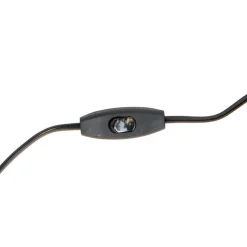 Vintage Stehlampe Messing mit Schirm weiß 50 cm Dreibein - Cortin