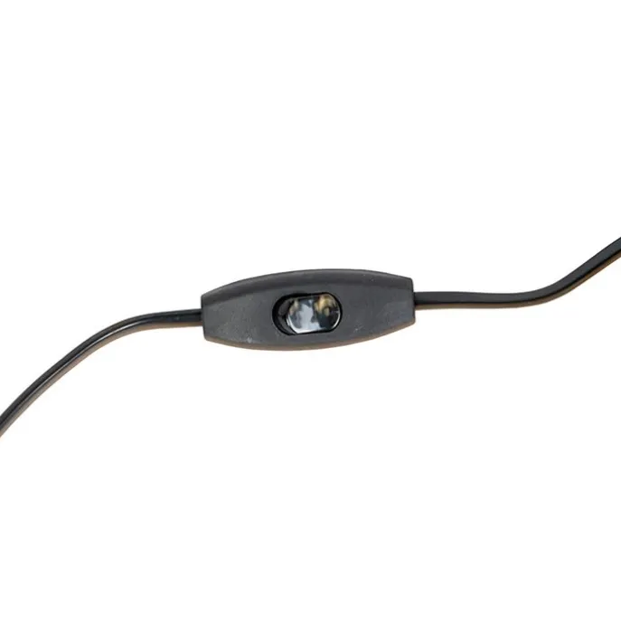 Vintage Stehlampe Messing mit Schirm weiß 50 cm Dreibein - Cortin