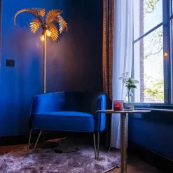 Vintage Stehleuchte gold 2-flammig - Botanica