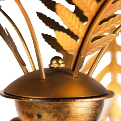 Vintage Stehleuchte gold 2-flammig - Botanica