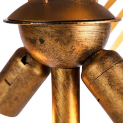 Vintage Stehleuchte gold 2-flammig - Botanica