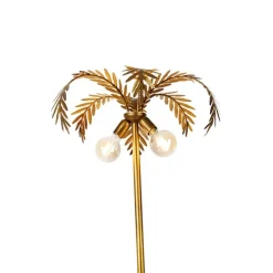 Vintage Stehleuchte gold 2-flammig - Botanica