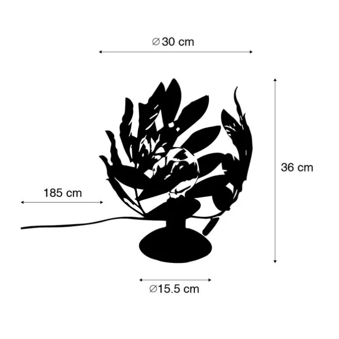 Vintage Tischlampe Antik Gold 30 cm - Linde