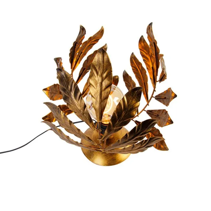 Vintage Tischlampe Antik Gold 30 cm - Linde