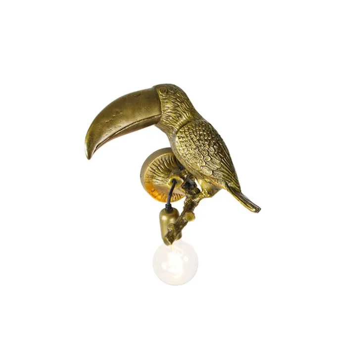 Vintage Wandlampe Messing - Tucan