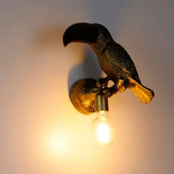 Vintage Wandlampe Messing - Tucan