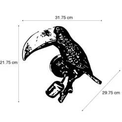 Vintage Wandlampe Messing - Tucan