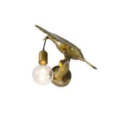 Vintage Wandlampe Messing - Fugl