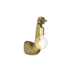 Vintage Wandlampe Messing - Kamelvogel