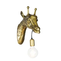 Vintage Wandlampe Messing - Giraffe