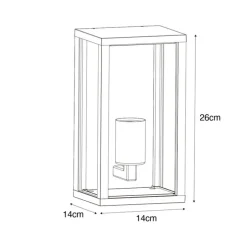 Vintage Wandleuchte Antikgold 26 cm IP44 - Charlois