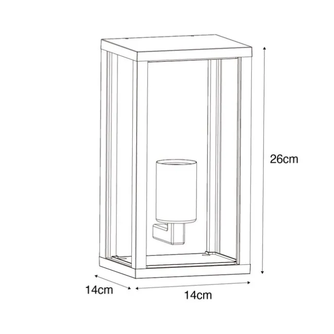 Vintage Wandleuchte Antikgold 26 cm IP44 - Charlois