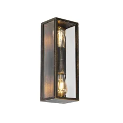Vintage Wandleuchte Antikgold 38 cm 2-flammig IP44 - Charlois