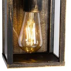 Vintage Wandleuchte Antikgold 38 cm 2-flammig IP44 - Charlois