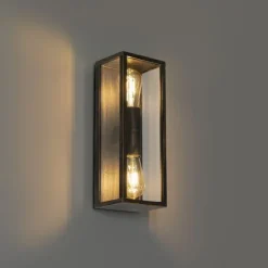 Vintage Wandleuchte Antikgold 38 cm 2-flammig IP44 - Charlois