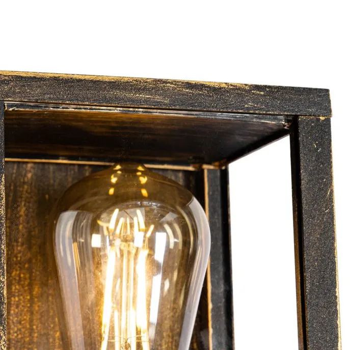 Vintage Wandleuchte Antikgold 38 cm 2-flammig IP44 - Charlois