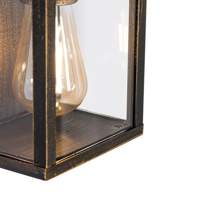 Vintage Wandleuchte Antikgold 38 cm 2-flammig IP44 - Charlois