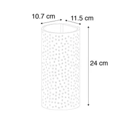 Vintage zylinderförmige Wandleuchte weiß Gips - Mahou