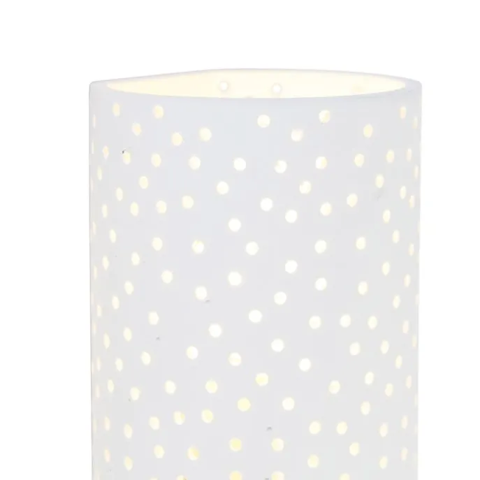 Vintage zylinderförmige Wandleuchte weiß Gips - Mahou