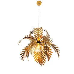 Vintage-Hängelampe Gold Federn - Botanica