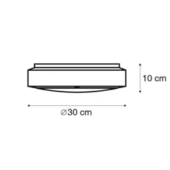 Wand- und Deckenleuchte Dunkelgrau 2-flammig IP54 - Glow
