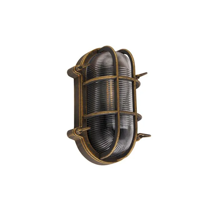 Wand- und Deckenleuchte Gold / Messing oval IP44 - Noutica