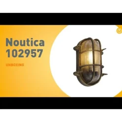 Wand- und Deckenleuchte Gold / Messing oval IP44 - Noutica