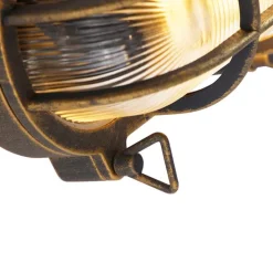 Wand- und Deckenleuchte Gold / Messing oval IP44 - Noutica