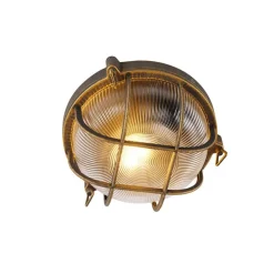 Wand- und Deckenleuchte Gold / Messing rund IP44 - Noutica