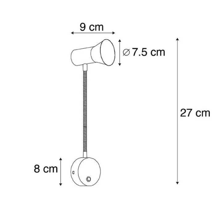 Wandleuchte Bronze mit Flexarm - Karin flex