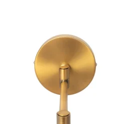 Wandleuchte Bronze mit weißem Schirm und verstellbarem Arm - Ladas Deluxe