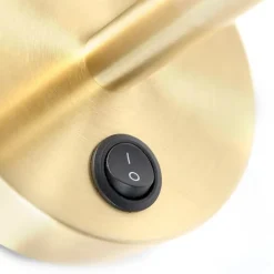 Wandleuchte Gold mit Schalter 1 Licht - Combi