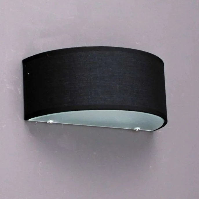 Wandleuchte Landhausstil halbrund schwarz - Drum