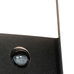 Wandleuchte schwarz inkl. LED IP44 mit Bewegungssensor - Khuvan