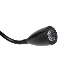 Wandleuchte Schwarz mit Bronze-Samt-Schirm 18cm - Brescia