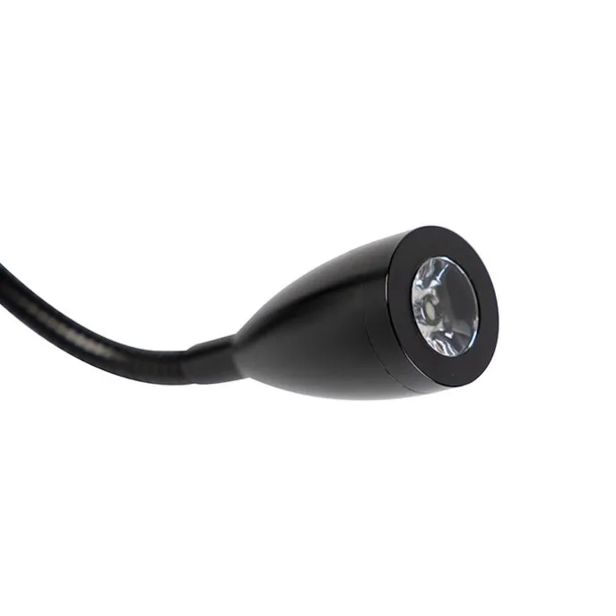 Wandleuchte Schwarz mit grünem Samt-Schirm 18cm - Brescia