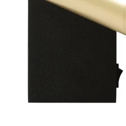 Wandleuchte schwarz mit Gold verstellbar mit Schalter - Jeana Luxe