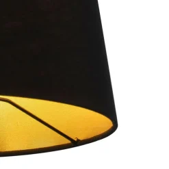 Wandleuchte schwarz mit schwarzem Schirm und verstellbarem Arm - Ladas