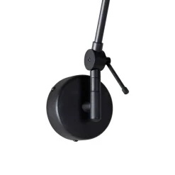 Wandleuchte schwarz mit Veloursschirm grün 35 cm verstellbar - Blitz