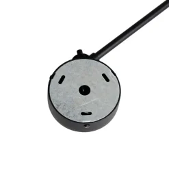 Wandleuchte schwarz mit Veloursschirm schwarz 35 cm verstellbar - Blitz