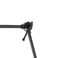 Wandleuchte schwarz mit Veloursschirm blau 35 cm verstellbar - Blitz