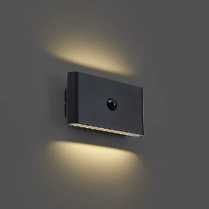 Wandleuchte schwarz 4-Stufen-Sensor magnetisch inkl. LED wiederaufladbar - Batt