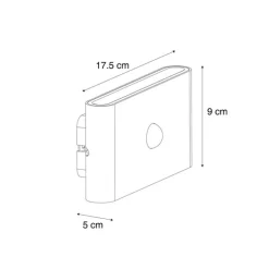 Wandleuchte schwarz 4-Stufen-Sensor magnetisch inkl. LED wiederaufladbar - Batt